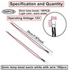 HUAZIZ Pack of 100 Pre-Wired LED, Diode Light, 12 V