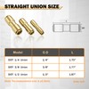 CheeMuii 1/2 Brass DOT Air Line Fitting 3 PCS Straight