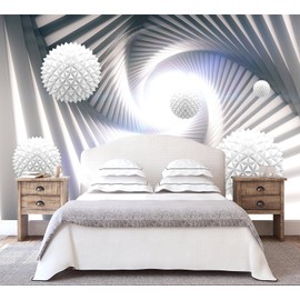 WFBHUA - 3D Space Tunnel Wallpaper Living Room Abstract Architecture Mural for Meditation Room (Not Peel and Stick)