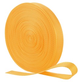 sourcing map Nylon Webbing Strap, 22 Yards x 1" Polypropylene Flat Webbing Band for Bags, Pool Solar Cover, Repairing DIY Crafting (Yellow)