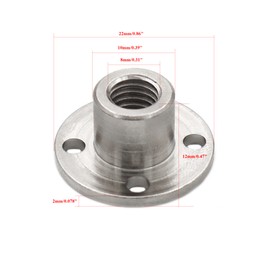 4pcs M8 Flange Coupling Connector, Thread Shaft Gear Motor Flange Nut DIY Coupling Screw Guide Shaft Support for Motor