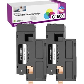 Limeink Compatible Toner Cartridge Replacement for Dell C1660 4G9HP Compatible with C1660 C1660W C1660cnw 1660 1660W 1660cnw High Yield Laser Printers - 2 Black