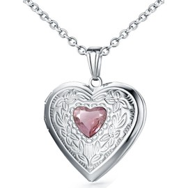 Locket Necklace That Holds Pictures Birthstone Lockets for Women Photo Locket 06