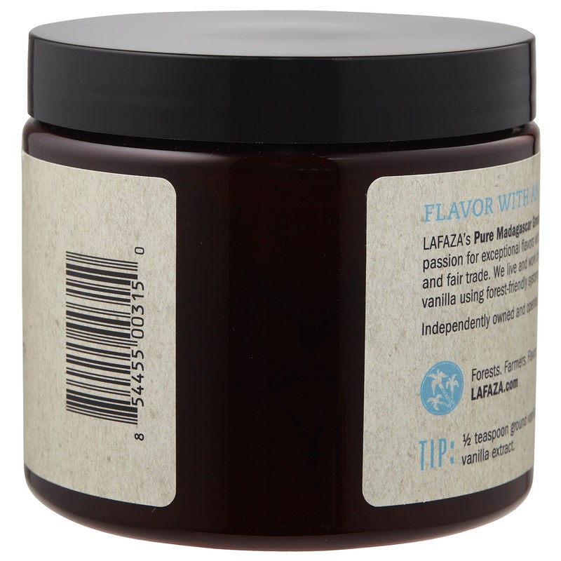 Lafaza All Natural Madagascar Bourbon Pure Ground Vanilla Bean Powder,