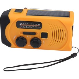Macross MEA-23 Disaster Prevention Radio, Hand Crank, Charging, Light Included, Smartphone Charging, USB Charging, Solar Charging