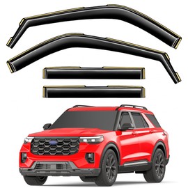 saleago Saleago in-Channel Window Rain Guards Fit for Ford Explorer 2020 2021 2022 2023 2024 2025 Extra Durable Window Visors Window Deflectors Vent Visors Vent Shades Car Accessories-4 pcs 2-Q10