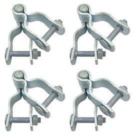 1-3/8" Chain Link Fence Gate Post Hinge, Galvanized Fence，4pcs for 32mm Pipe Panel Frames, Male and Female Hing Carbon Steel Max Load 220lb Fit 1 ⅜"