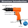 JAHEZYAN Heavy-Duty Orange Pneumatic Rivet Gun Kit with 1/4", 5/16",