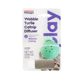 Petstages Wobble Turtle Catnip Diffuser Refillable Cat Toy