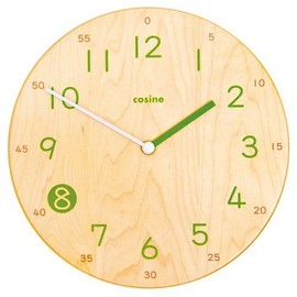 Cosine (Cosine) Children's Clock (Wall Clock) CW – /14 cm Maple