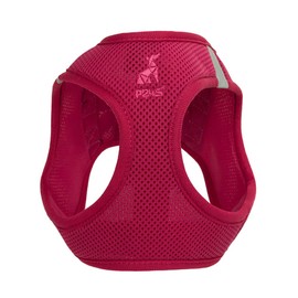 P24S Step-In Air-Mesh Brustgeschirr für kleine und mittelgroße Hunde und Digital Smart Hundegeschirr Hundemarke Hundefinder dogtag (Dark Pink, XL)