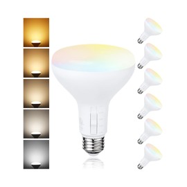 TORCHSTAR 5CCT BR30 LED Bulbs 65W Equivalent, Dimmable 6.5W LED Flood Light Bulbs, Recessed Can Light Bulbs, E26 Base, 2700K 3000K 3500K 4000K 5000K, Recessed Downlight Bulb, ETL FCC Listed, Pack of 6