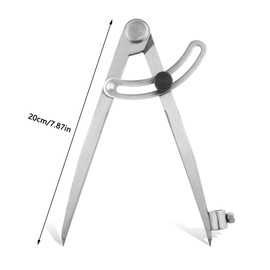 Rayong Marking Compass 200 mm Large Pencil Marking Compass with Pencil Holder for Drawing Circles, Carpentry, Metalworking and Leather Working, Compass with Pen Holder