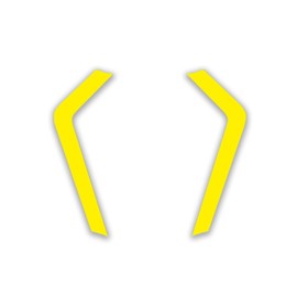 Awonderful Motorcycle Fairing Head Stickers Decals-Motorcycle Vinyl Sticker Compatible with Yamaha YZF R1 2020-2024 (Yellow)