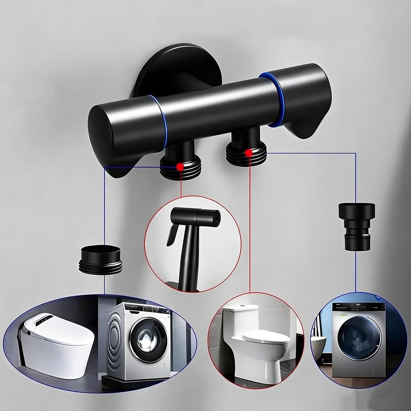 Bidet Pulverizador de Acero Inoxidable con Soporte y Manguera de