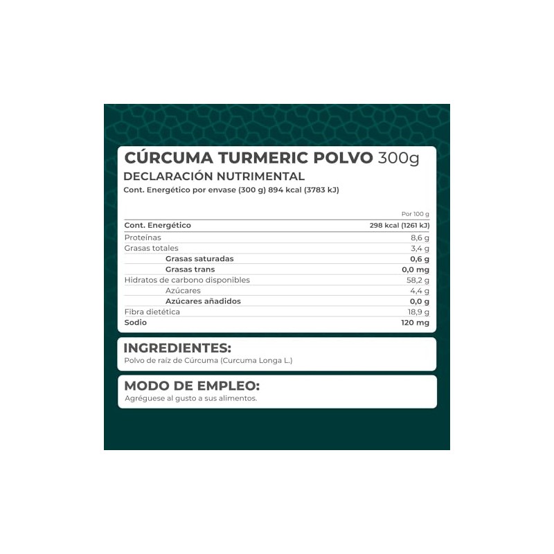 PRONAT | Cúrcuma Turmeric, Suplemento Alimenticio, Alimento en Polvo, Bolsa