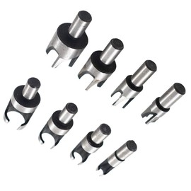 8Pcs Wood Plug Cutter Metric Carbon Steel Straight and Taper Claw Drill Bit Set Fit for Woodworking Hole Saw Cutting 6MM 10MM 13MM 16MM