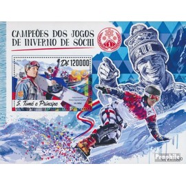 Sao TomE E PrincipE miniature sheet 1248 (complete. issue) unmounted mint/never hinged ** MNH 2016 Winter Games in Sotschi (Stamps for collectors) Winter sports (skiing/ice hockey/bobsleigh ...)