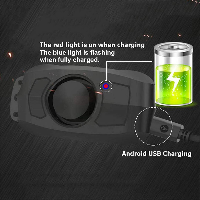 USB Rechargeable Anti Theft Bike Alarm Vibration Trigger Alarm with