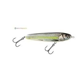 Salmo Sweeper Sinking Jerkbait Wobbler for Pike Zander Perch Predator Fishing 10 cm / 19 g / Sinking / 0.5 m Silver Chartreuse Shad