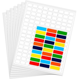 Royal Green Laser Inkjet Printable Sticker Label + Bonus Multicolor Labels and Template Included 0.75" x 0.5" Rectangular White Removable Stickers with Matte Finish - 1038 Pack - 10 Cases