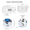 OVSAL Aluminum Electric Bass Guitar Knobs, Blue Crystal Style Top