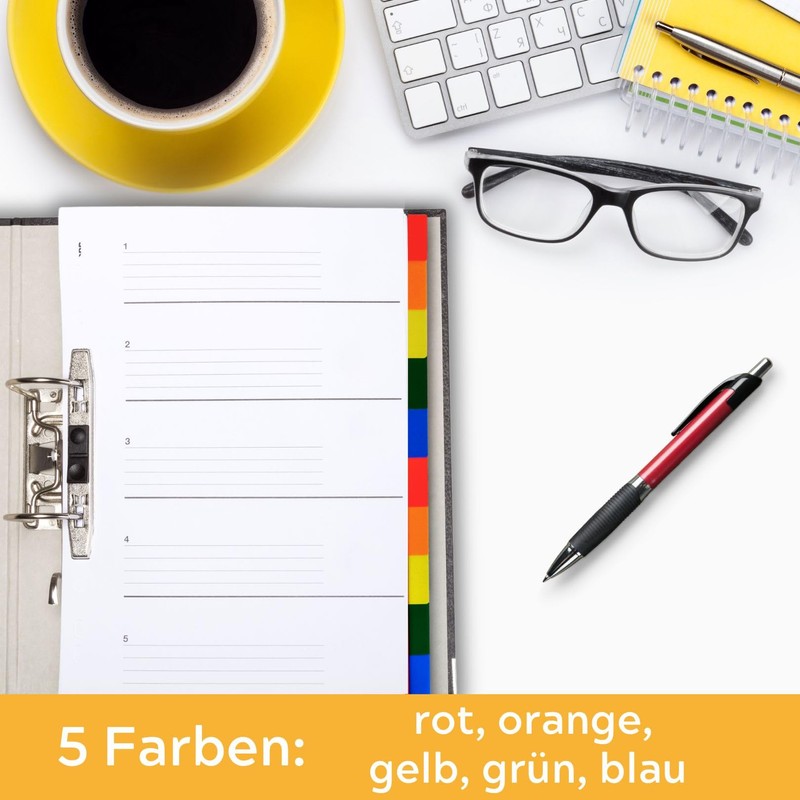 perfect line perfect line - Ordner-Register DIN-A4 aus Kunststoff (PP),