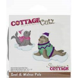 Cottage Cutz Metal Stamping Die SEAL AND WALRUS PALS