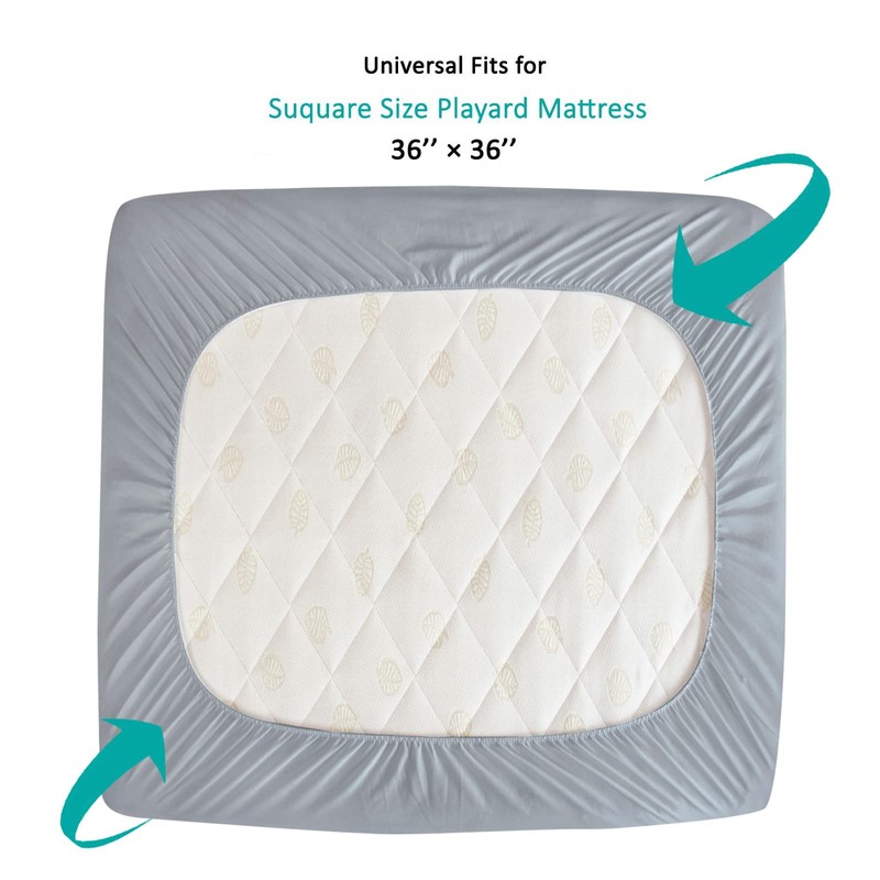 Playard Mattress Cover -for Square Play Yard, Perfect for New