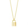 Philip Jones Gold Plated Padlock Necklace Created with Zircondia® Crystals