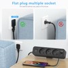 SUDEERY Tischsteckdose mit USB C, 3 Fach Mehrfachsteckdose Flachstecker mit