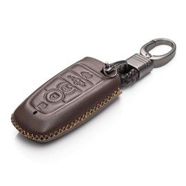 Vitodeco - Funda de piel para llavero inteligente compatible con Ford Escape 2025, Bronco 2025, Explorer 2025, Edge 2025, Expedition 2025, F-150, Mustang 2025, F150 2025 y más modelos (5 botones,