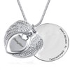Angel Wing Urn Necklace for Ashes, Heart Cremation Memorial Keepsake