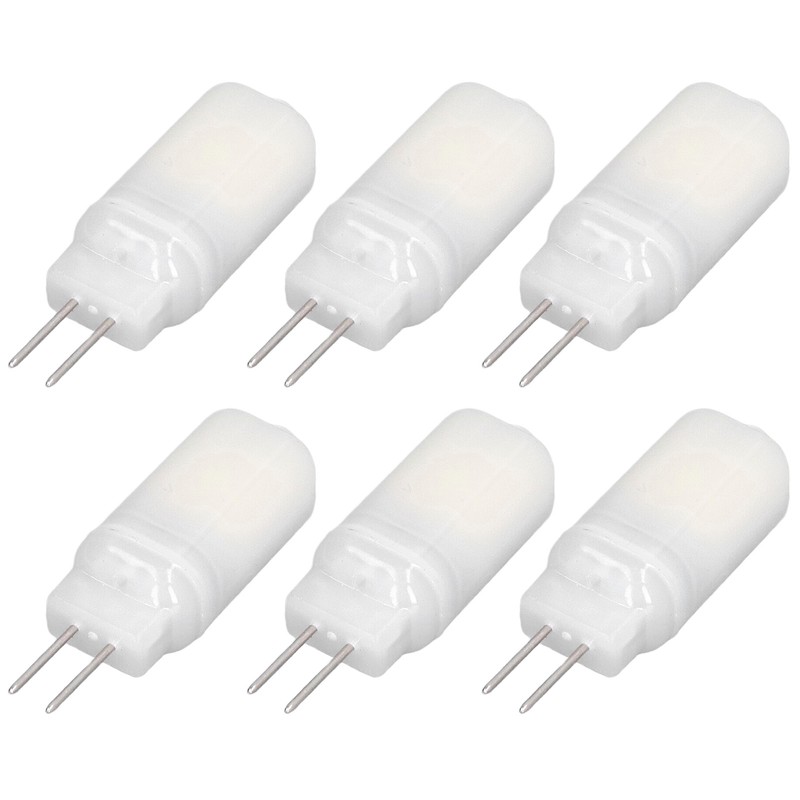 6pcs G4 LED Bulb 12V 360° Luminescence 360° Heat Dissipation