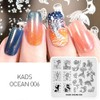 KADS Stamping Plates for Nail Art Ocean Mermaid Template Image