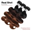 ANMETAN #1B/2/30 Ombre Body Wave Human Hair Bundles With frontal,