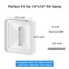 Aluminum RV Roof Vent Lid Replacement 14''x14''- Fit for Trailers,