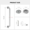 2 Pack 16 Inch Grab Bars for Wall Brushed Nickel,