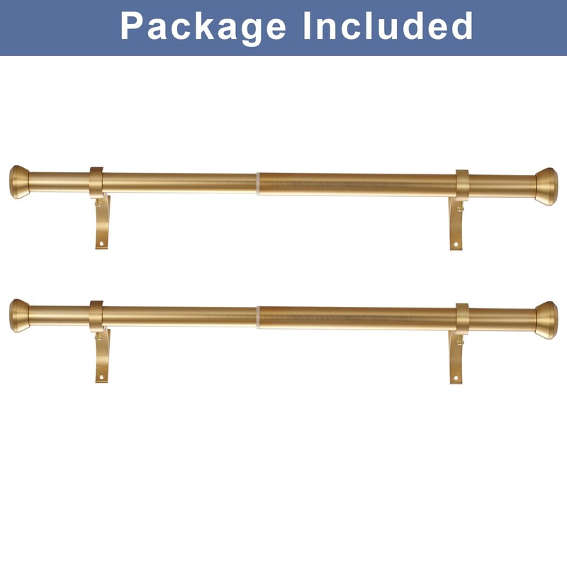2 Pack Telescoping Curtain Rods, Side Curtain Rods 1Inch Diameter