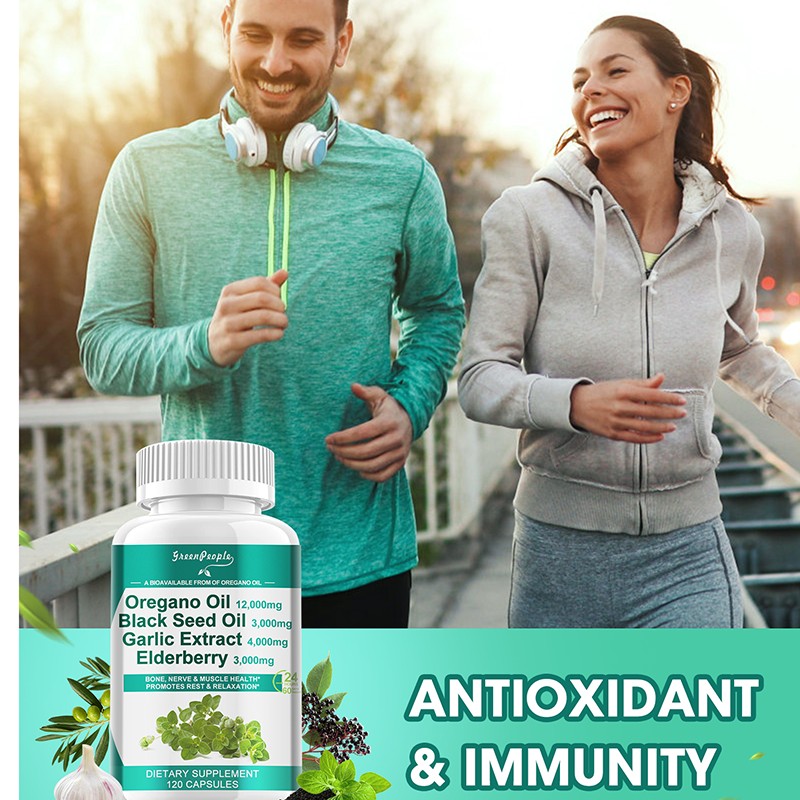 GreenPeople Oil of Oregano Capsules Immune Support Carvacrol & Thymoquinone