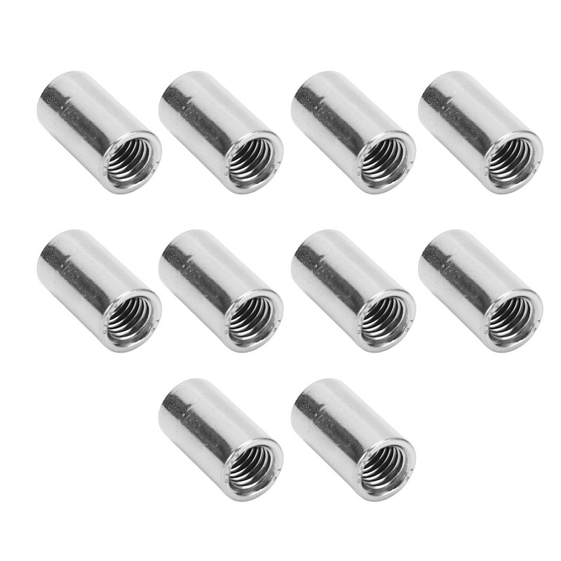 10Pcs Round Coupling Nut Stainless Steel Female Thread M10 Connector