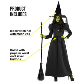 Morph Women's Witch Costumes, Adult Witch Costume, Women's Witch Costume, Women's Witch Costume, Size XL