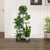LINZINAR LINZINAR Plant Stand Indoor Outdoor Metal 4 Tier 5