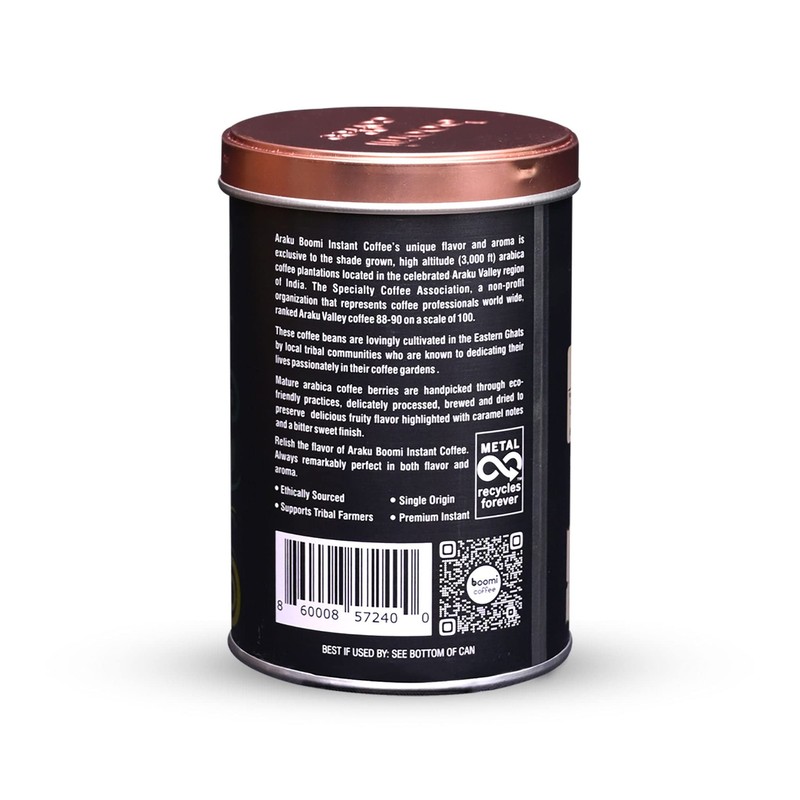 Boomi Premium Single Origin Instant Coffee Powder - Medium Roast,