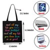 PWHAOO Christian Bible Verse Tote Bag And All My Life