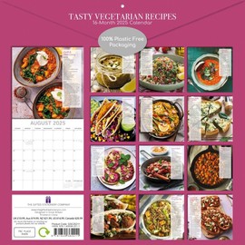 Gifted Stationery Co, Tasty Vegetarian Recipes 2025 Wall Calendar