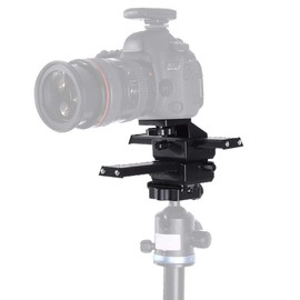 Camera Slider Dual Axis 4-Way Macro Rail Focusing Rail Slider, with 1/4 Inch Mounting Screw for Close-up