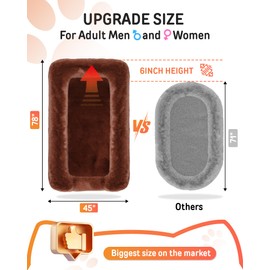 YEFU Human Dog Bed for Adult : Dog Bed Large Size for Human People Pet Kids - Human Sized Dogs beds 79"x45"x12" - Dogs Humans Beds Comfortable Foam Washable for Sleep Nap in Bedroom Brown