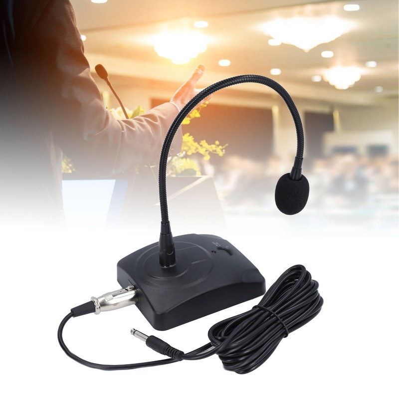 Goose Neck Microphone with XLR Jack 360 Degree Hose Desktop