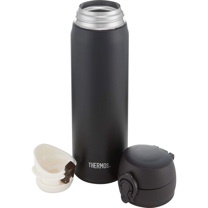 Thermos Flask, Stainless Steel, Matt Black, 470 ml